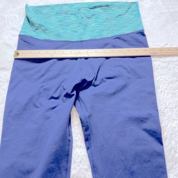 Fabletics Leggings - Navy Blue and Turquoise - Picture 7 of 8